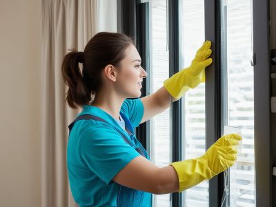 Professional window coverings cleaning service