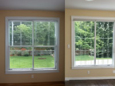 Professional window coverings installation before and after transformation