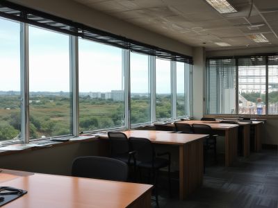 Commercial window coverings installation