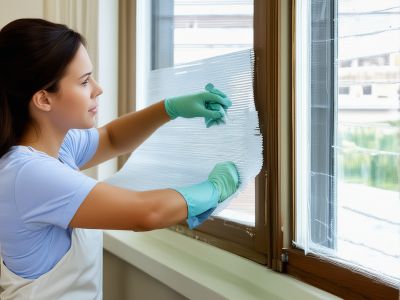 Professional window coverings cleaning service